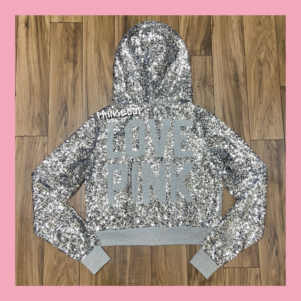RARE/HTF PINK VS FASHION SHOW CADILLAC BLING FASHION SHOW HOODED JACKET - Picture 2 of 13